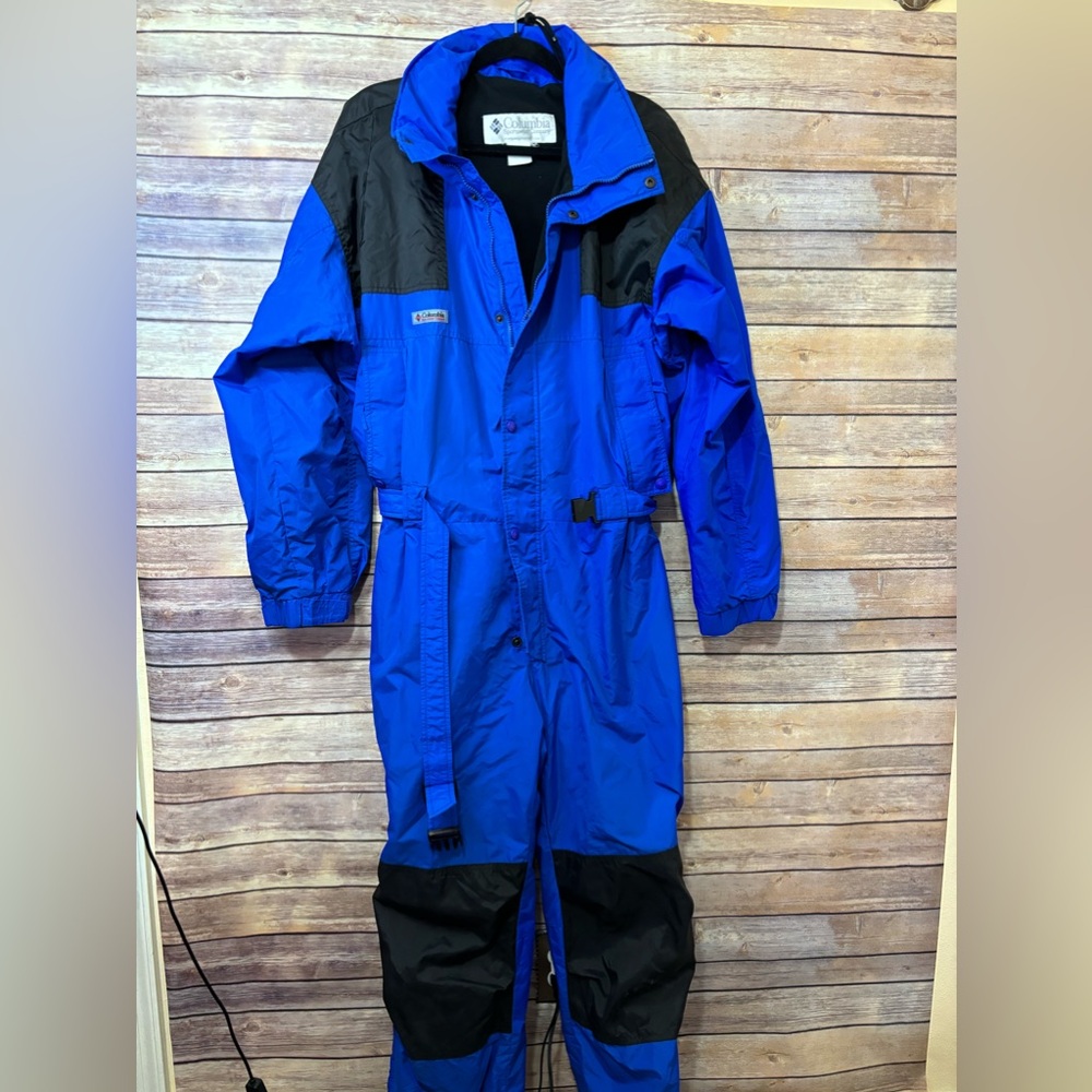 Columbia Men’s Vintage Snowsuit Ski Suit, Blue, Large, 1990s, BEAUTIFUL!!